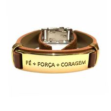 Pulseira Fé + Força + Coragem - Comercial Carvalho