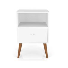 Mesa de Cabeceira MB2014 Branco - Móveis Bechara