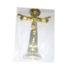 Crucifixo de Mesa Dourado 11cm - Comercial Carvalho