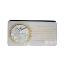 Placa de Mesa Oração Divino Espírito Santo - Comercial Carvalho