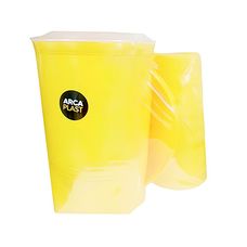 Conjunto Jarra 2 Litros Com 2 Copos Ondas Amarelo - Arca Plast
