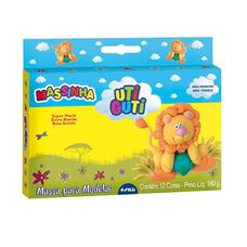 Massinha de Modelar Soft 180g Com 12 Cores - Uti Guti