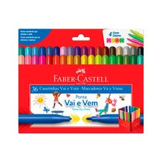 Canetinha Hidrográfica Vai E Vem 36 Cores - Faber-Castell