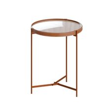 Mesa Lateral Aqua P Off White/Cobre - Imcal