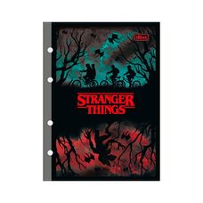 Refil Tiliflex Para Caderno Argolado Cartonado Colegial Stranger Things 80 Folhas - Tilibra