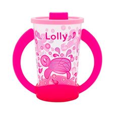 Copo de Treinamento Com Alça Oceano Rosa 350ml - Lolly