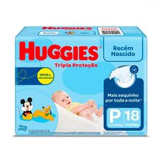 Fralda Descartável Huggies Tripla Proteção Jumbinho Tamanho P Com 18 Unidades