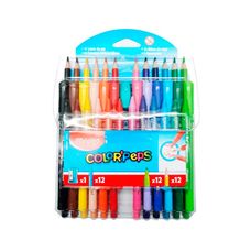 Kit Color Peps Com Lápis de Cor + Apontador + Canetas Hidrograficas + Giz de Cera - Maped