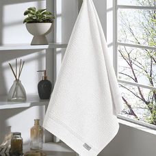 Toalha de Rosto Jacquard Pérola 50x80cm Branco - Dohler