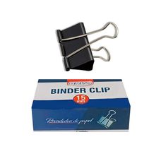 Clipes Para Papel Binder 19mm Preto Com 12 Unidades - BRW