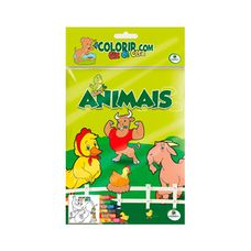 Livro Colorir Com Giz de Cera: Animais - Todolivro