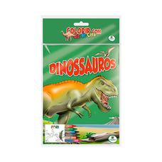 Livro Colorir Com Giz de Cera: Dinossauros - Todolivro