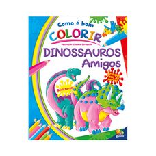 Livro Como é Bom Colorir! Dinossauros Amigos - Todolivro