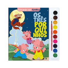 LIVRO BRINCANDO COM AQUARELA: OS 3 PORQUINHOS