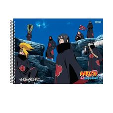 Caderno Cartografia e Desenho Espiral Capa Dura Naruto 60 Folhas - São Domingos - Capas Sortidas