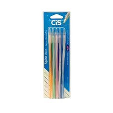 Caneta Esferográfica Cis Spiro Clean 0.7mm Com 5 Cores