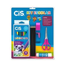 Kit Escolar Cis 9 Peças Rosa