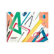 Caderno Cartografia Capa Dura Milímetrado 60 Folhas - Foroni