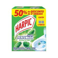 Pedra Sanitária Perfumada Harpic Pinho 57g 50% Desconto na 2° Unidade