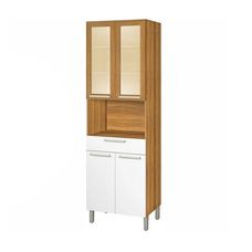 Paneleiro 4 Portas 1 Gaveta Burguesa Premium 70cm Freijó/Branco - Nesher