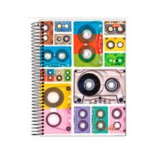 Caderno Espiral Universitário Capa Dura 10x1 Soul Music 160 Folhas - Jandaia - Capas Sortidas