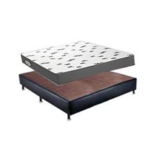 Cama Box Casal Ortobom Light D33 Sommier Corino Preto 138x188