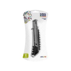 Estilete Largo Metal Emborrachado 18mm - Leo Arte