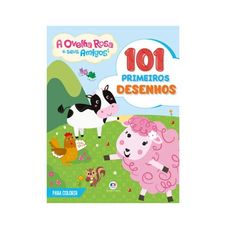 Livro 101 Primeiros Desenho Ovelha Rosa e Amigos - Ciranda Cultural
