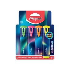 Marca Texto Maped Nighfall Com 4 Cores Neon