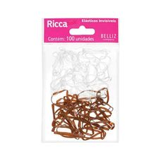 Elástico Para Cabelo Invisível Com 100 Unidades - Ricca