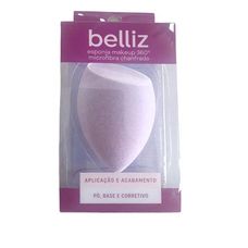 Esponja Make Up 360° Flocada Chanfrada Belliz 2333