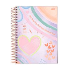 Caderno Espiral Universitário Capa Dura 10x1 La Creme 160 Folhas - Jandaia - Capas Sortidas