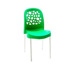 Cadeira Deluxe Com Pernas de Alumínio Verde - Forte Plástico