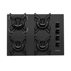 Cooktop Itatiaia Essencial 4 Bocas Mesa Vidro Preto Bivolt