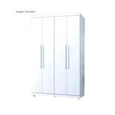 Guarda Roupa 4 Portas 3 Gavetas Milão Branco - Benetil Móveis