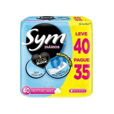 Protetor Diário Sym Sem Fragância Leve 40 Pague 35 Unidades