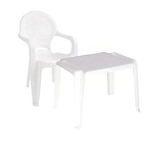 Conjunto de Mesa Dona Chica Com 1 Cadeira Catty Infantil Tramontina em Polipropileno Branco