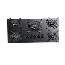 Cooktop 5 Bocas a Gás Tripla Chama Essencial Preto Bivolt - Itatiaia