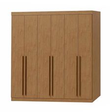 Guarda-Roupa Bertha 6 Portas Com Pés Amêndoa Clean - Móveis Lopas