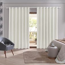 Cortina Pratika Seta Slim 260x170cm Pérola - Bella Janela