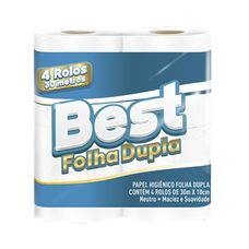 Papel Higiênico Best Folha Dupla Neutro 4x30m