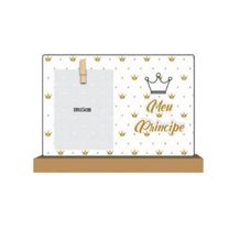 Porta Retrato Formas Com Prendedor Príncipe em MDF 6mm PTRT027 - Multiarte