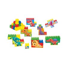 Brinquedo Para Montar Montando Parque dos Dinossauros 48 Peças - GGB Plast Brinquedos