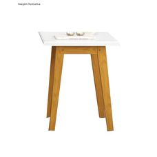 MESA LATERAL PRISM BRANCO ACETINADO