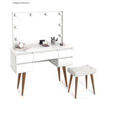 Penteadeira Camarim Strass Branco - Patrimar Móveis