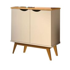 Buffet 2 Portas Prism Off White/Cinamomo - Patrimar Móveis