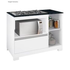 Balcão Para Cooktop NT 3050 1 Porta 1 Gaveta Branco/Granito - Notável