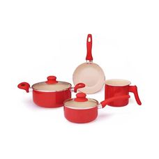 JOGO PANELAS 4PCS CERAMIC CLASS VERMELHA 2.0MM