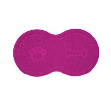 Tapete Pet Vinílico 46x26cm Comida/Água Cão Rosa - Uzoo