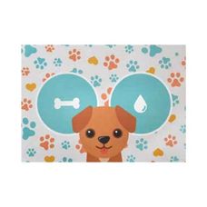 Tapete Pet PVC 35x50cm Cachorro Colorido